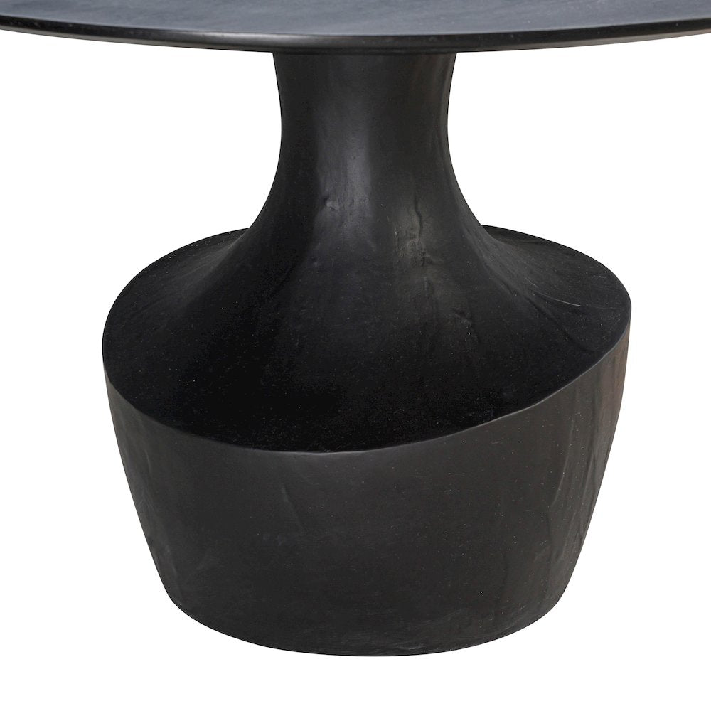 Gevra Black Acacia & Faux Plaster Dining Table