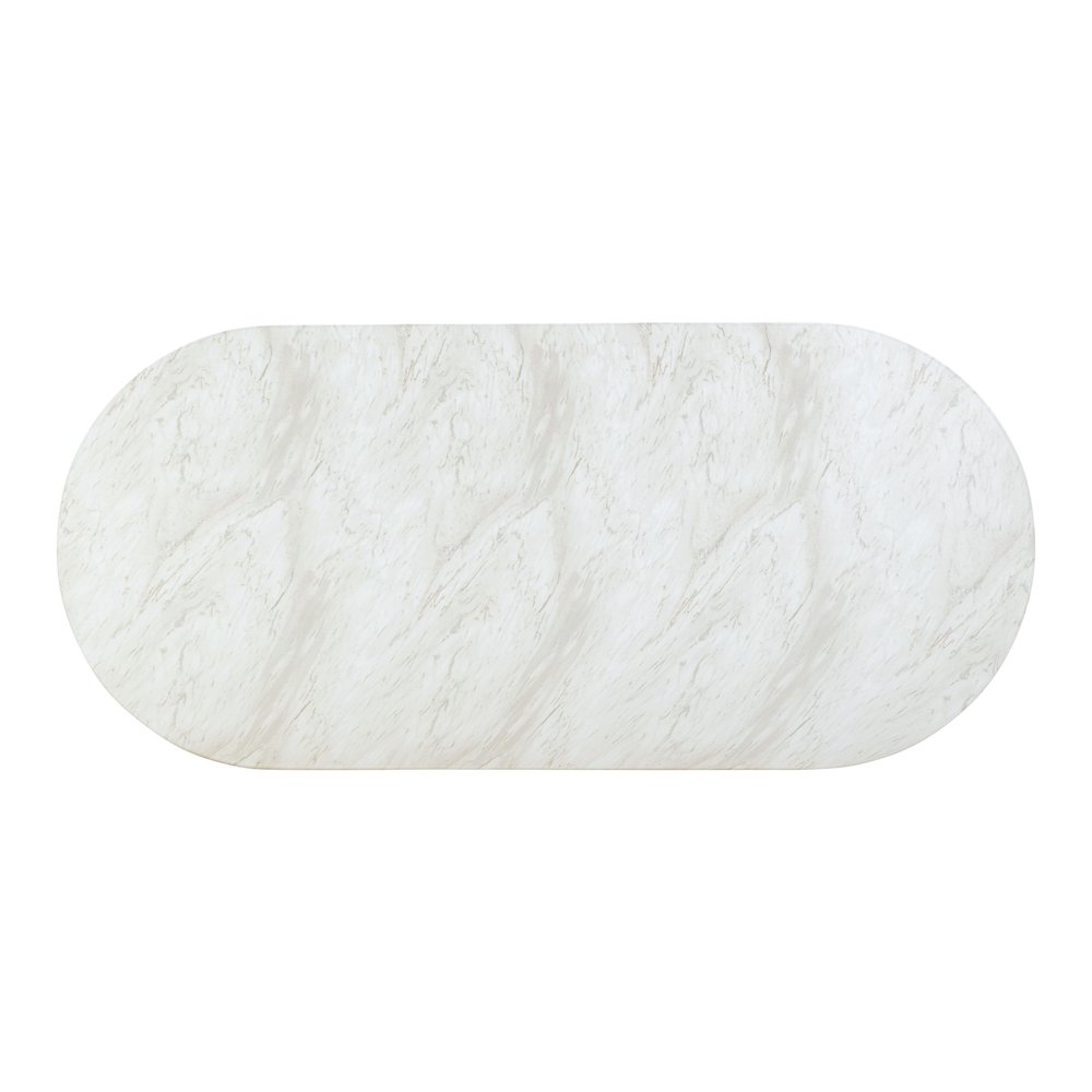 Brut White Marble Pattern Indoor/Outdoor Dining Table