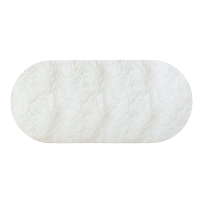 Brut White Marble Pattern Indoor/Outdoor Dining Table