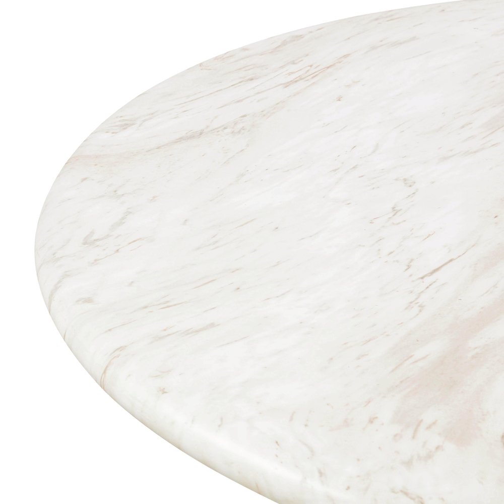 Esme Faux Marble Indoor/Outdoor 48" Round Dining Table