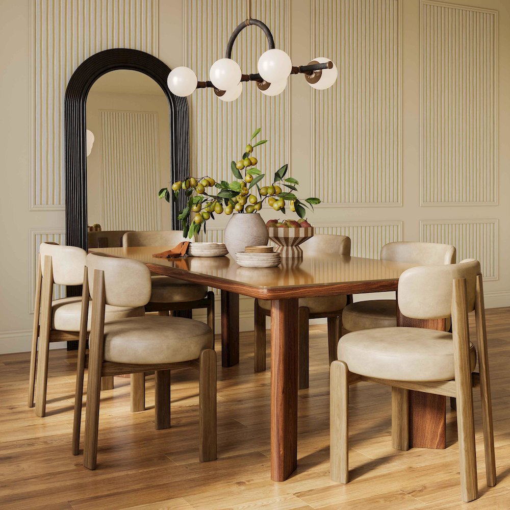 Odessa Cream Vegan Leather Dining Chair