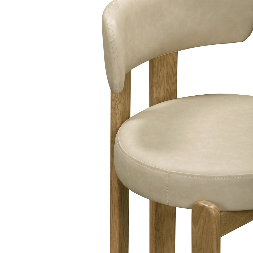 Odessa Cream Vegan Leather Dining Chair