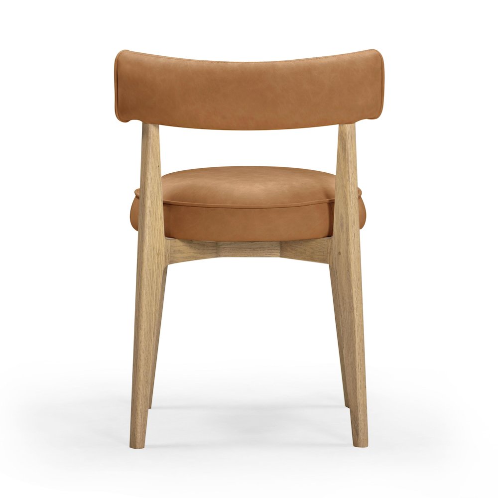 Nikita Saddle Brown Performance Vegan Leather Dining Chair