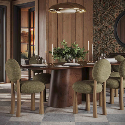 Sulley Olive Green Perfomance Basketweave Dining Chair