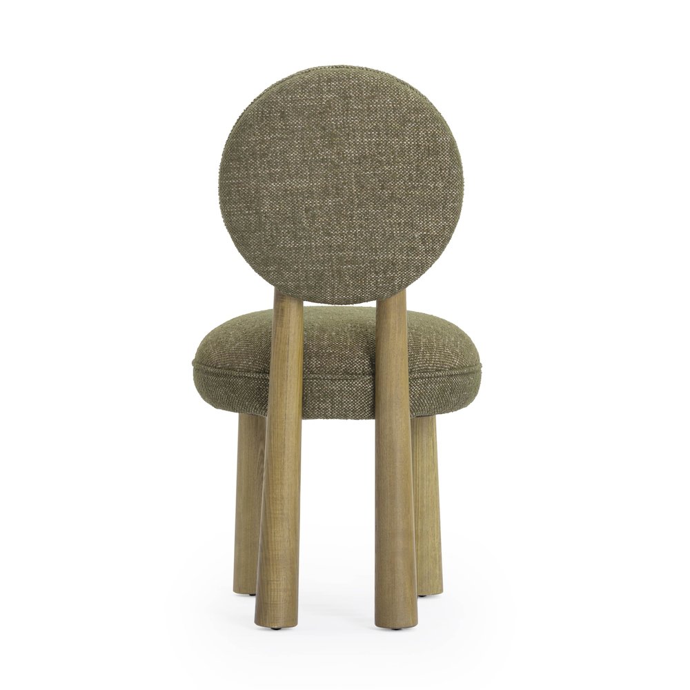 Sulley Olive Green Perfomance Basketweave Dining Chair