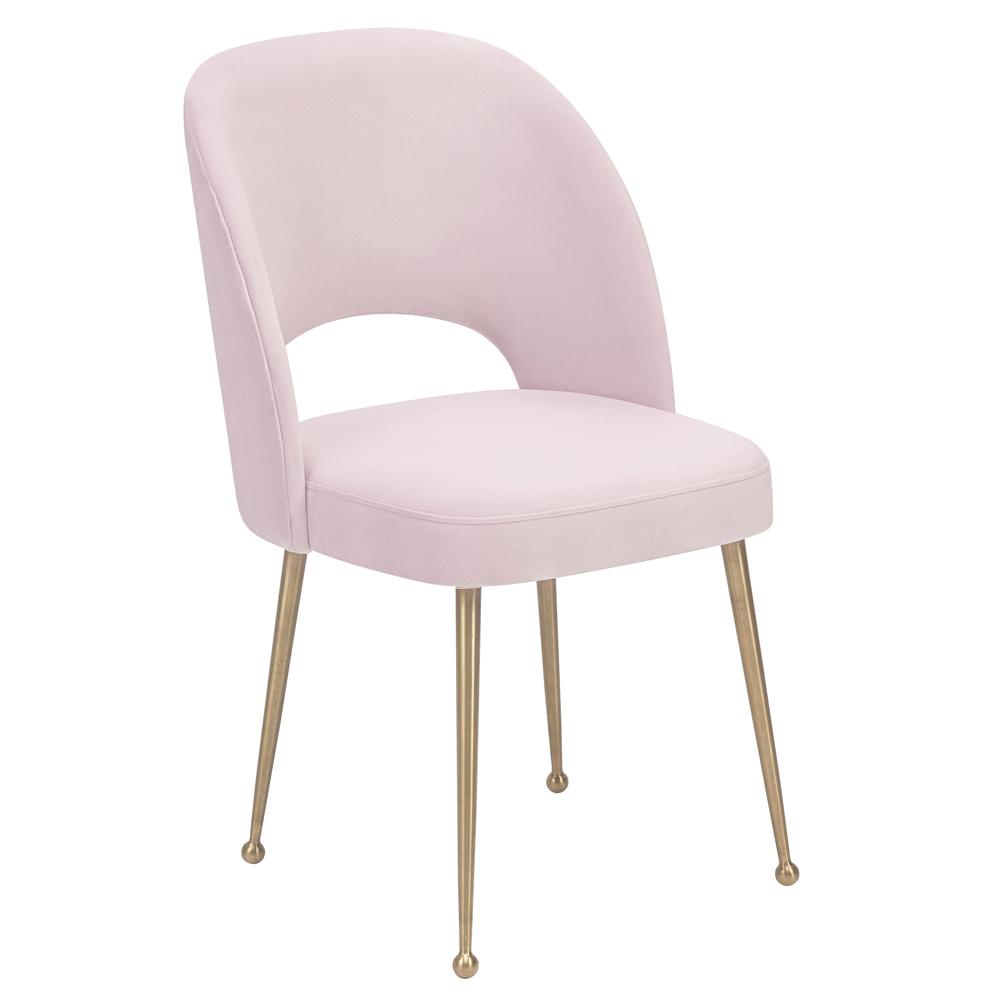 Mid Century Modern Blush Velvet Chair, Belen Kox
