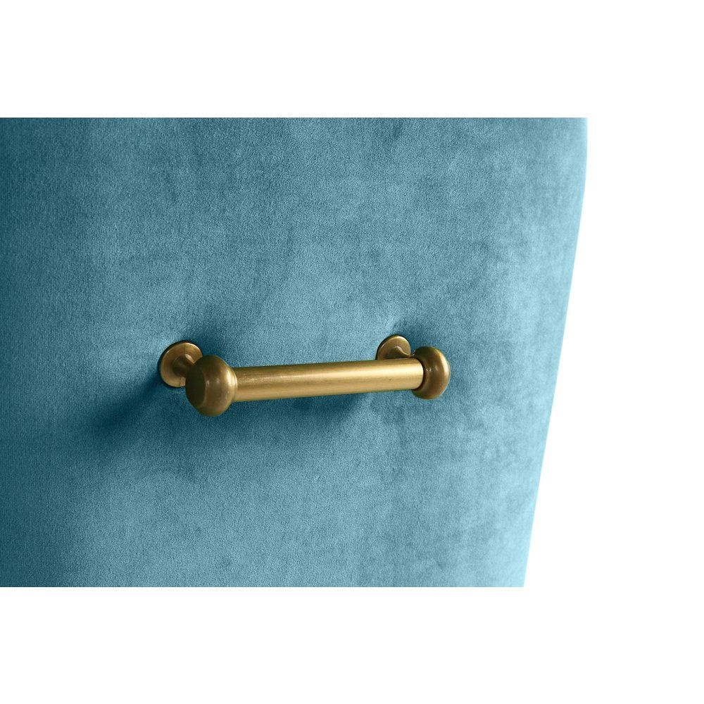 Beatrix Sea Blue Velvet Side Chair