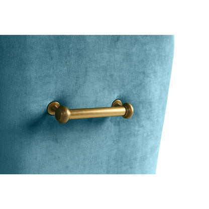 Beatrix Sea Blue Velvet Side Chair