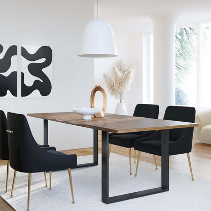 Beatrix Black Velvet Side Chair