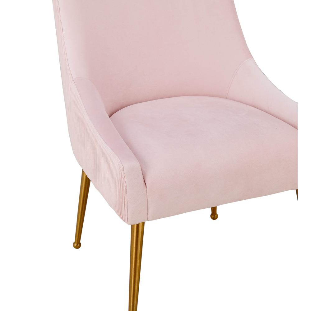 Beatrix Pleated Blush Velvet Side Chair