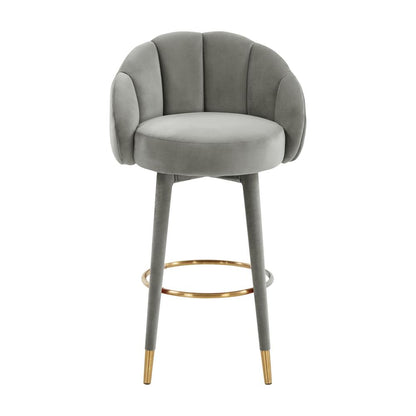 Myla Light Grey Swivel Bar Stool