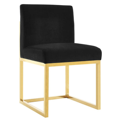 Haute Black Velvet Chair