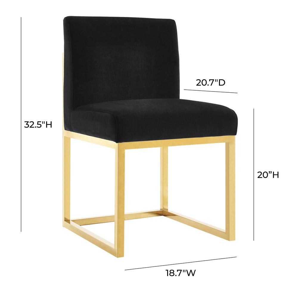 Haute Black Velvet Chair