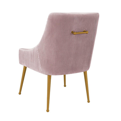 Beatrix Pleated Mauve Velvet Side Chair