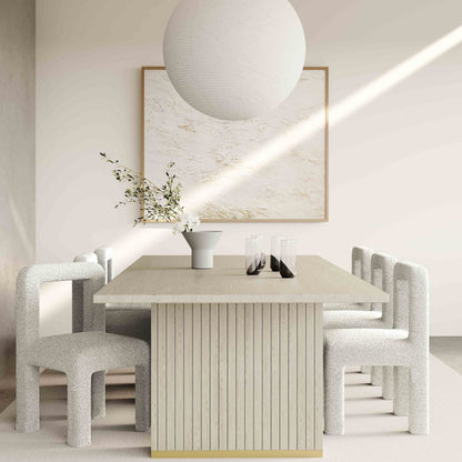 Hazel Grey Boucle Dining Chair