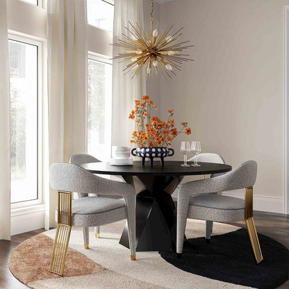 Corralis Speckled Grey Boucle Dining Chair