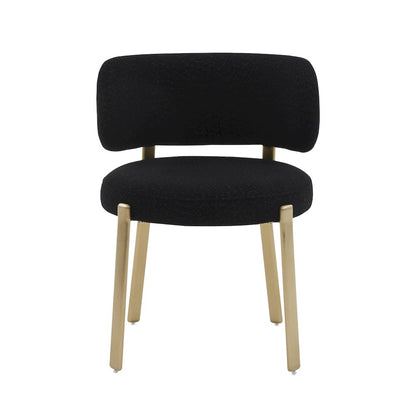 Margaret Black Boucle Dining Chair