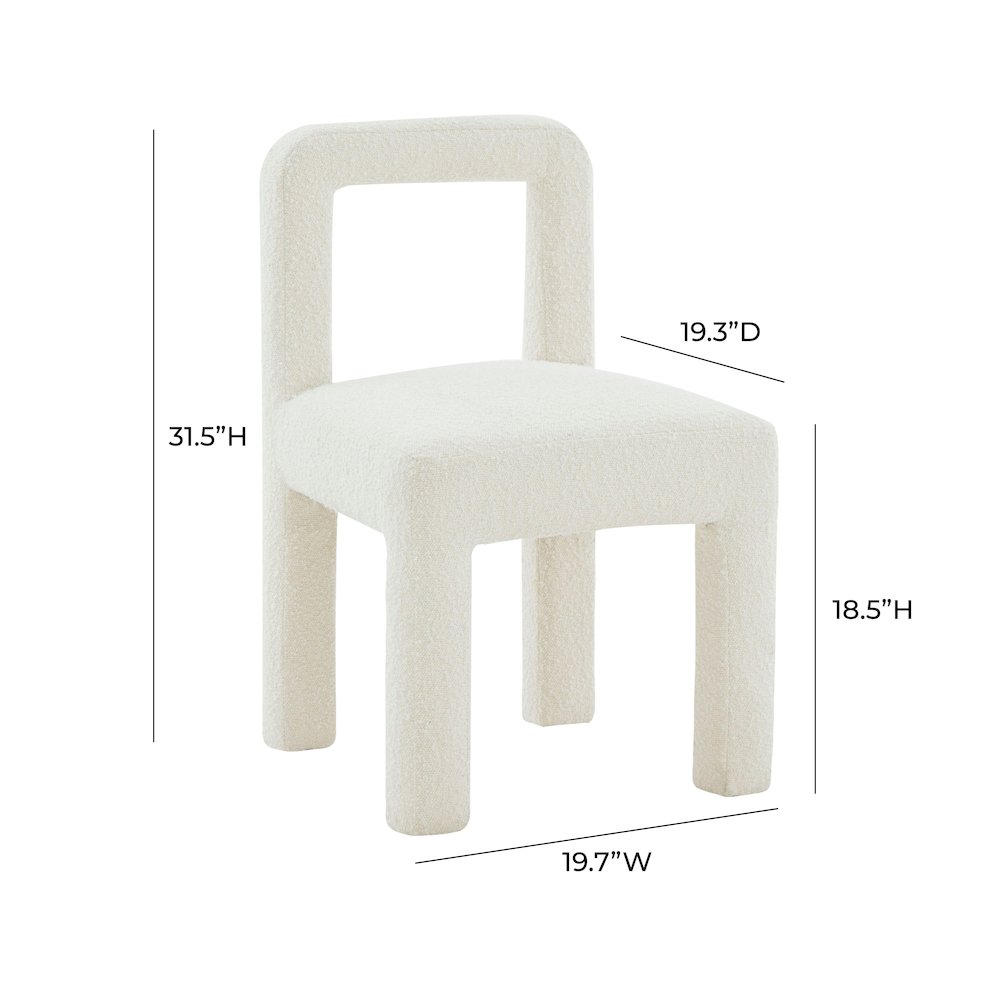 Hazel Cream Boucle Dining Chair