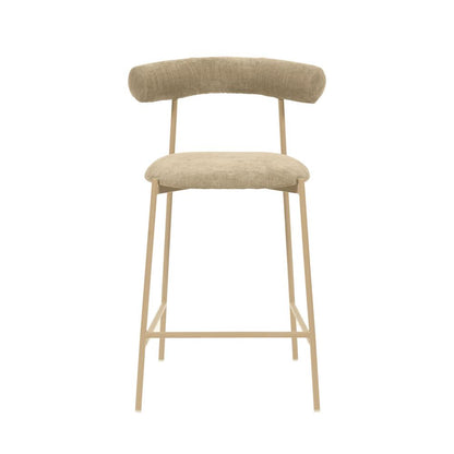 Liliana Taupe Velvet Counter Stool