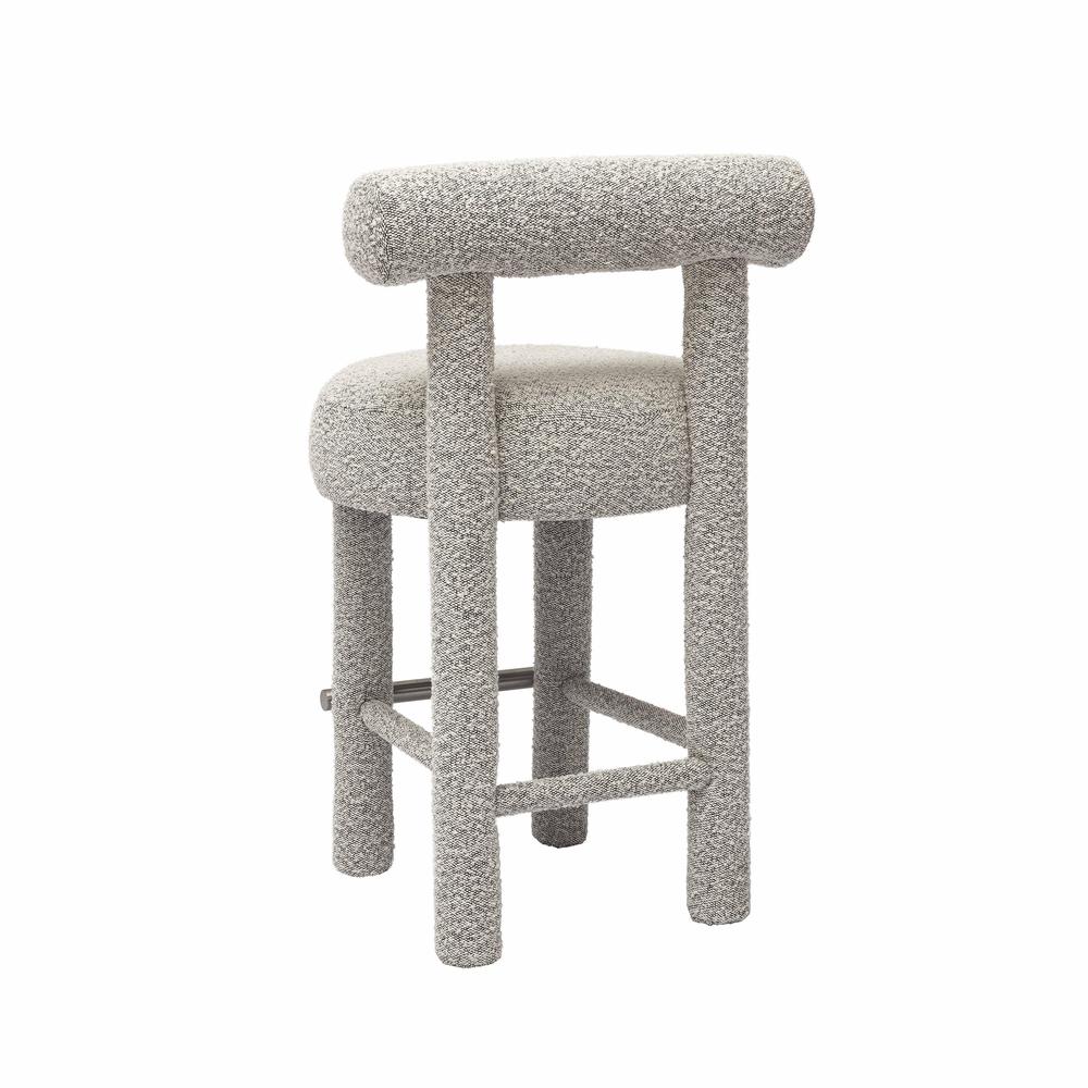 Carmel Black & White Boucle Counter Stool