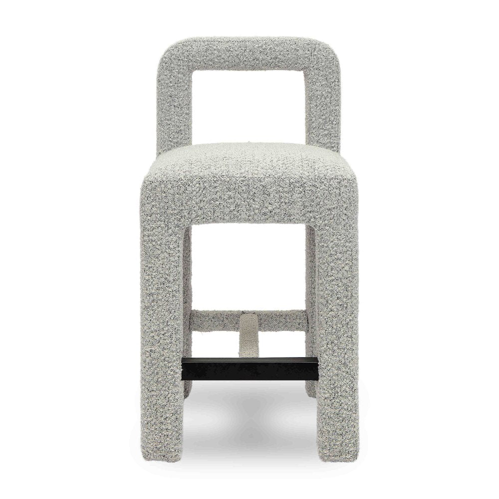 Hazel Grey Boucle Counter Stool