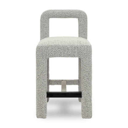 Hazel Grey Boucle Counter Stool