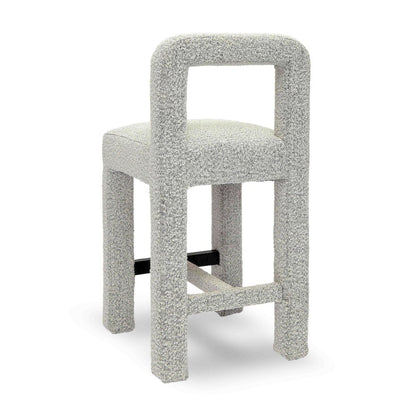 Hazel Grey Boucle Counter Stool