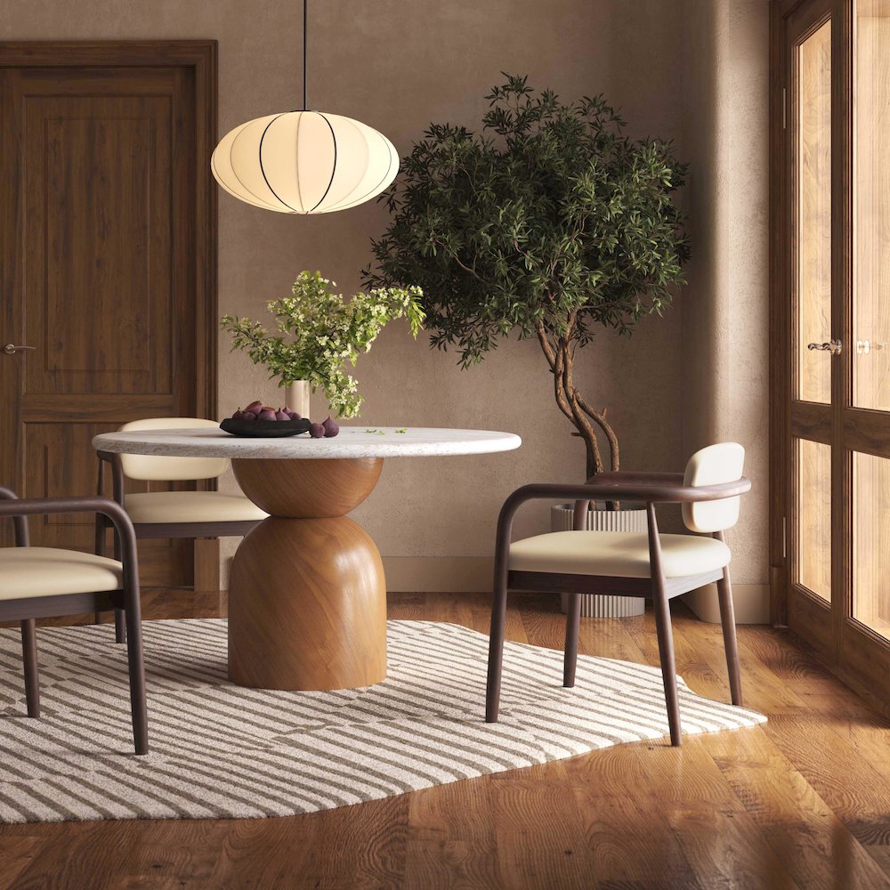 Betsy Taupe Vegan Leather Dining Chair