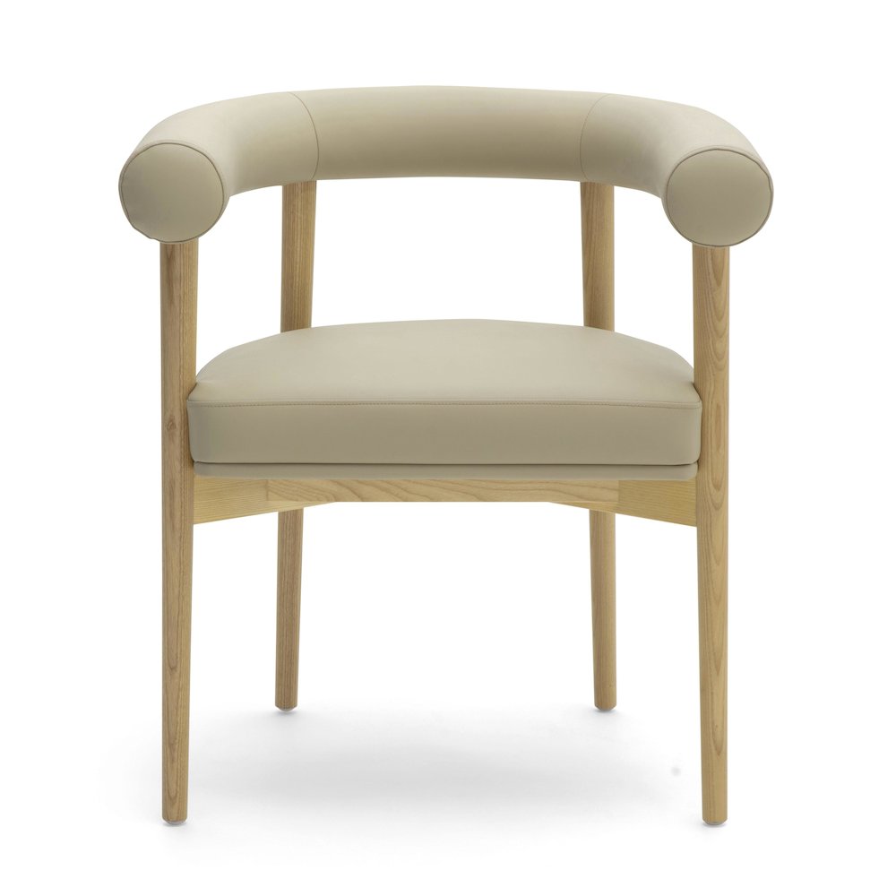Spara Taupe Vegan Leather Dining Chair
