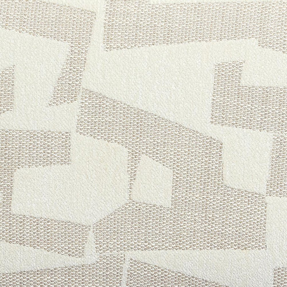 Tatum Cream Vegan Leather and 2-Tone Jacquard Dining Chair