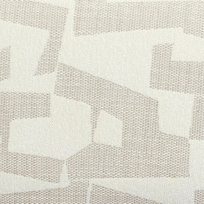 Sezanne Cream Vegan Leather and 2-Tone Jacquard Dining Chair