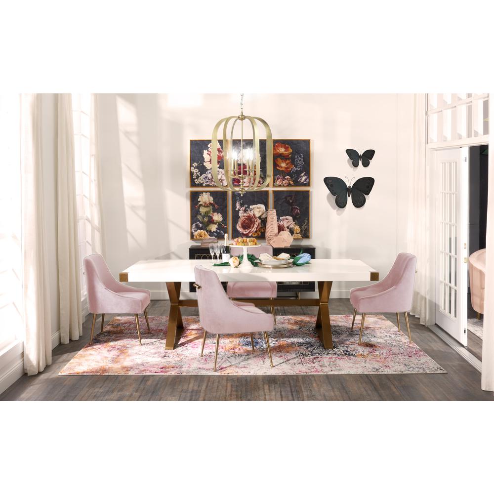 Beatrix Blush Velvet Side Chair