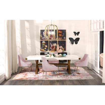 Beatrix Blush Velvet Side Chair