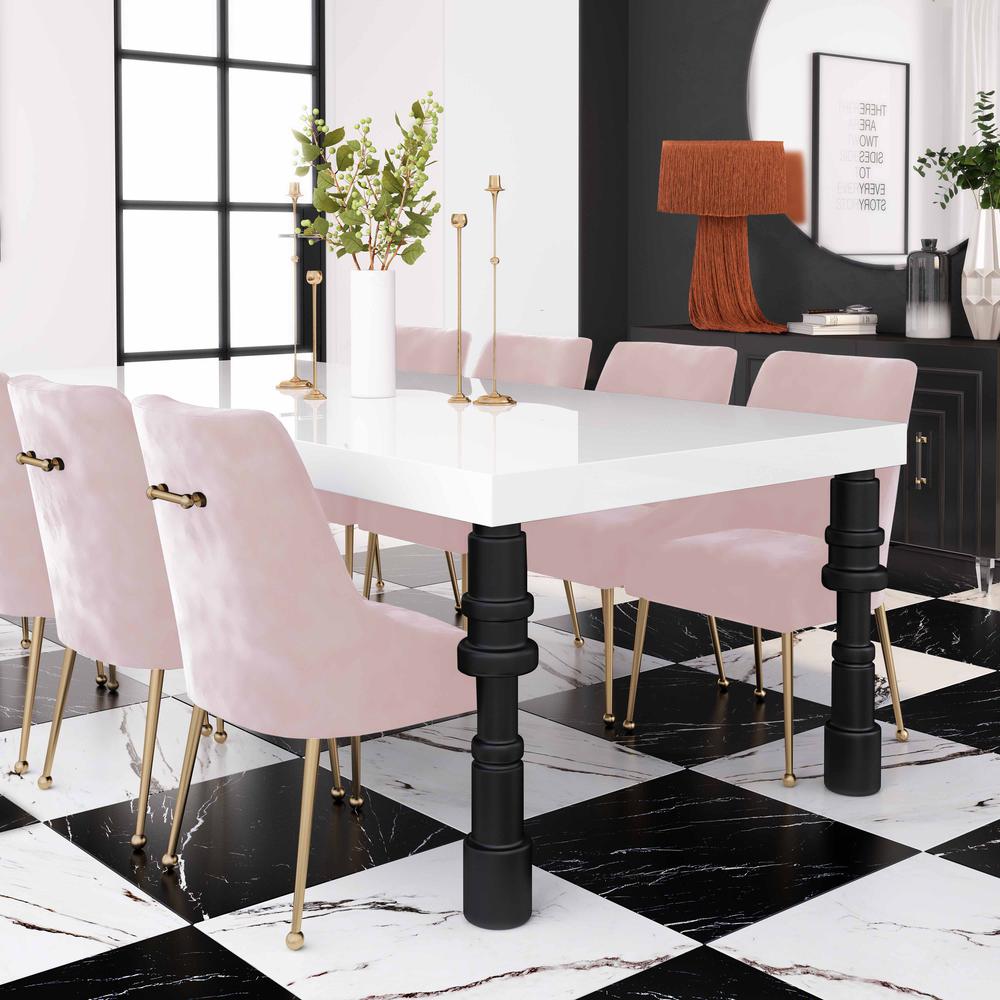 Beatrix Blush Velvet Side Chair