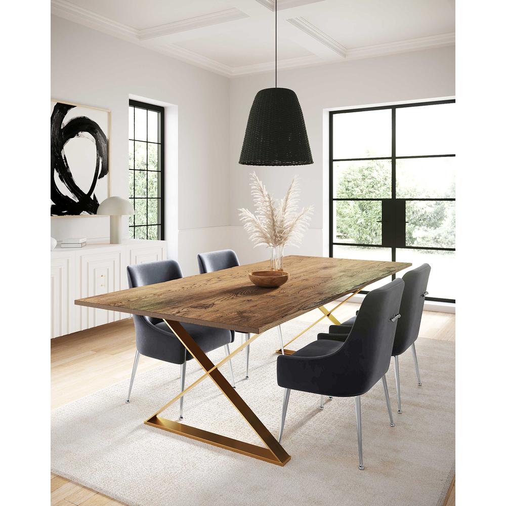 Beatrix Grey Velvet Side Chair with Silver Leg