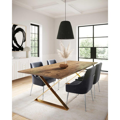 Beatrix Grey Velvet Side Chair with Silver Leg