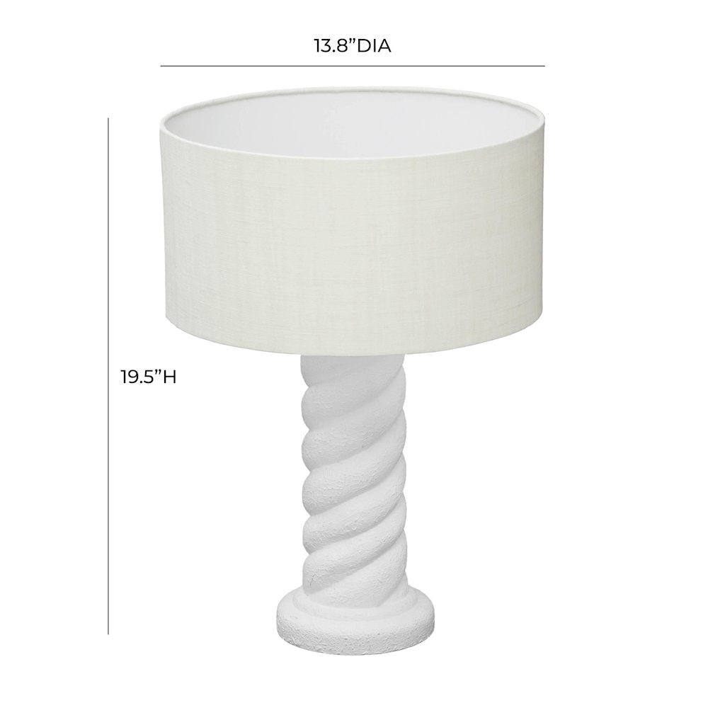 Rapunzel White and Cream Table Lamp