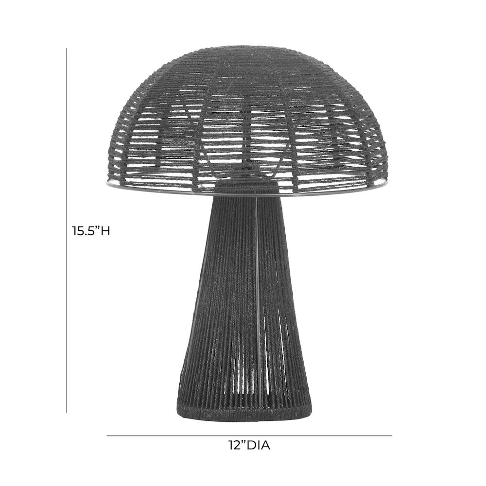 Oddy Black Jute Table Lamp