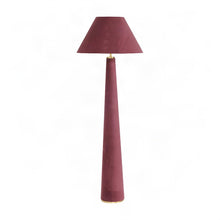 Velvet Standing Floor Lamp with Push-Button Switch, E26 LED-Compatible, Burgundy