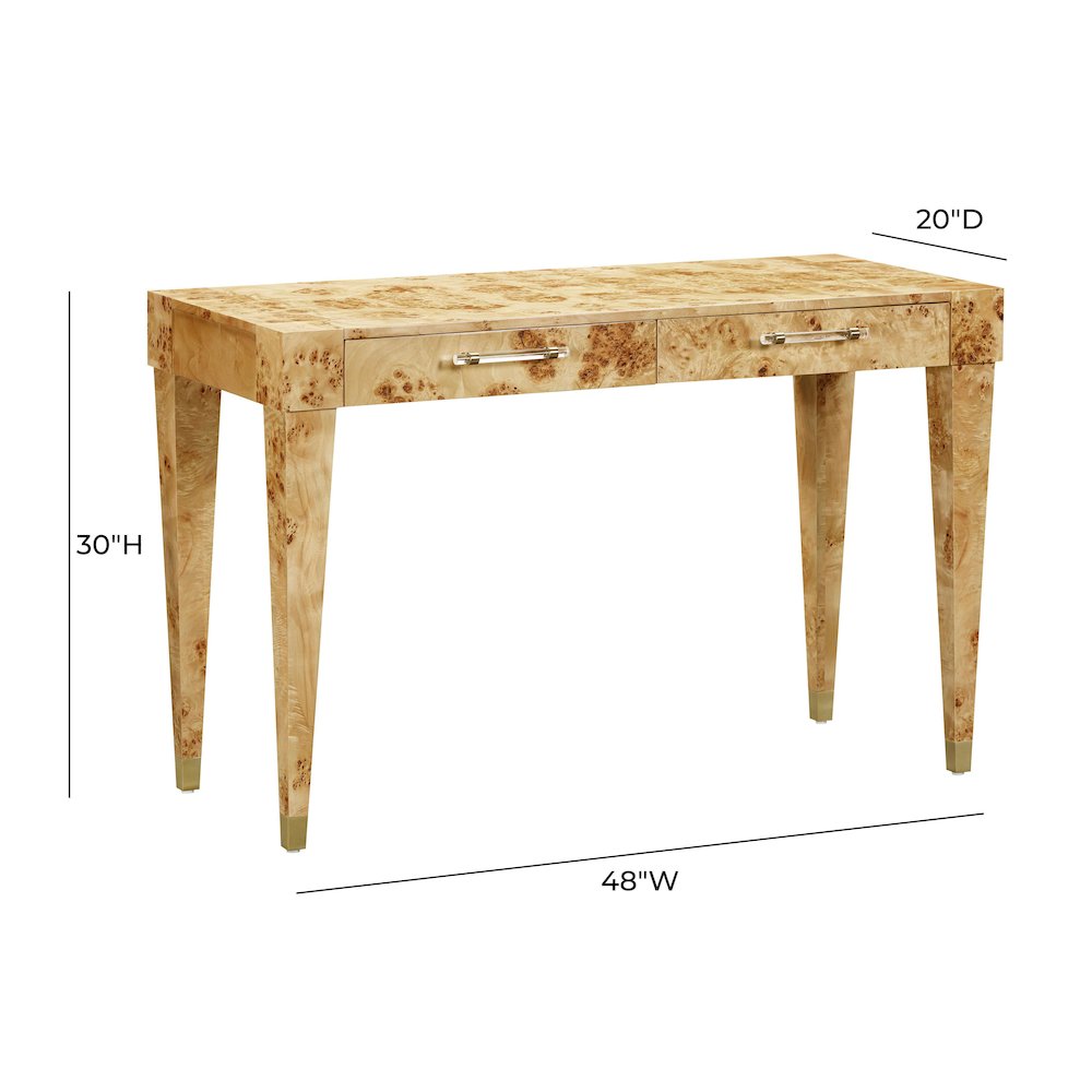 Brandyss Natural Burl Work Desk