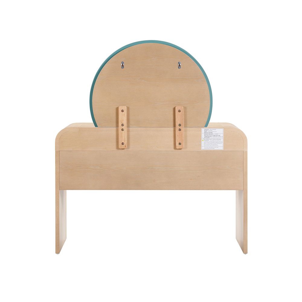 Moonrise Natural Ash 2-Drawer Vanity Desk