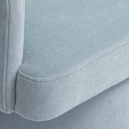 Kristen Faded Blue Upcycled Chenille Rolling Desk Chair