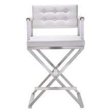 Contemporary White Steel Counter Stool, Belen Kox