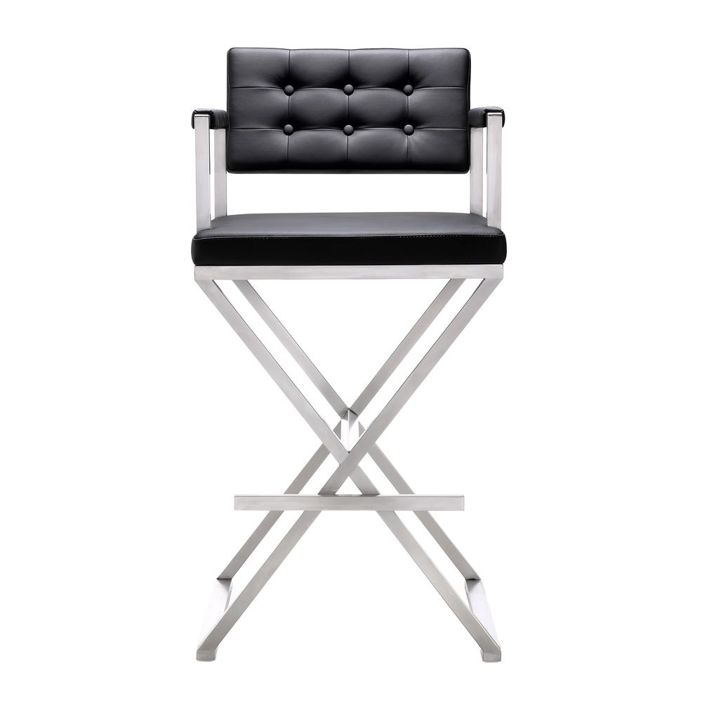 Director Black Steel Barstool