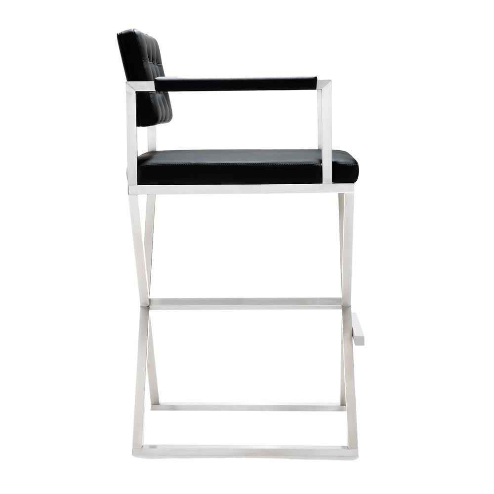Director Black Steel Barstool