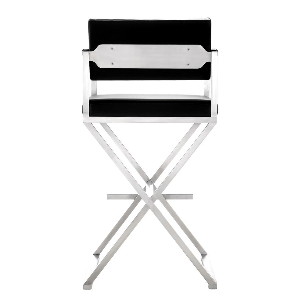 Director Black Steel Barstool