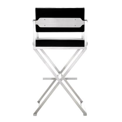 Director Black Steel Barstool