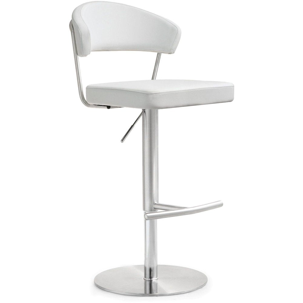 Cosmo White Steel Barstool