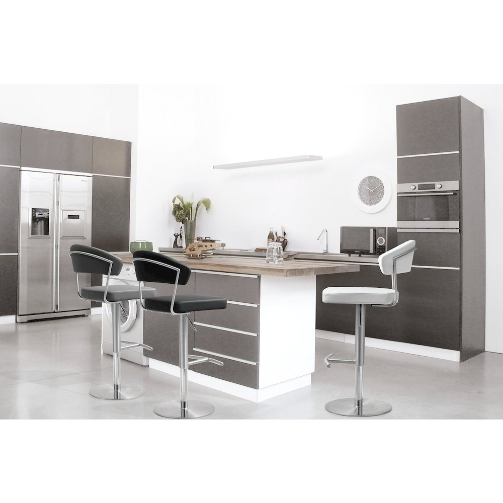 Cosmo White Steel Barstool
