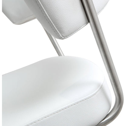 Cosmo White Steel Barstool